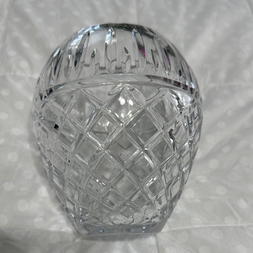 Clear Crystal Cut Decorative Vase - Home Accents
